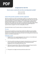 Unit 551 Overall Model Quality R Squared and The F Test Without Answers