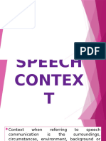 Speech Context