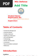 Defense Presentation Template