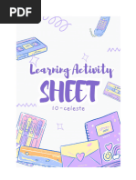 Learning Activity Sheet