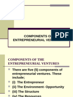 Components of Entrepreneurial Ventures