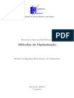 M Etodos de Optimiza C Ao: Exerc Icios de Apoio 'As Aulas PR Aticas de