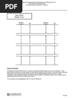 Physics: Paper 9702/11 Multiple Choice