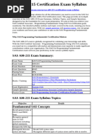 SAS A00-215 Certification Exam Syllabus