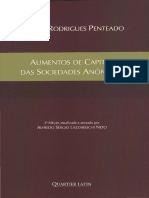 PENTEADO, Mauro Rodrigues - Aumentos de Capital Das Sociedades Anônimas