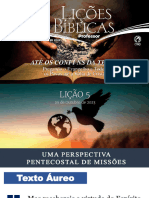 Lição 5 - Uma Perspectiva Pentecostal de Missões (COM ANIMAÇÃO)