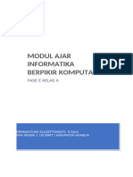 Modul Ajar Informatika Berpikir Komputasional: Fase E Kelas X