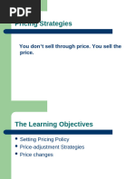 Setting Pricing Strategies