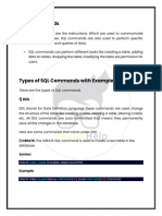 SQL Commands Cheatsheet With Examples