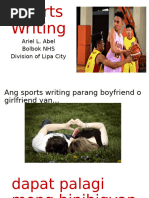 Sports Writing Individual Category