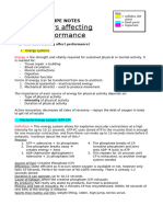 FACTORS AFFECTING PERFOMANCE Notes Gregor D