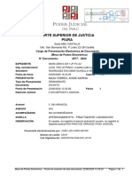 Piura Corte Superior de Justicia: Cargo de Presentación Electrónica de Documento (Mesa de Partes Electrónica) 4077