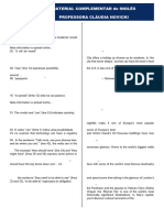 Material Complementar de Inglês Professora Cláudia Novicki: Revisão Uem - 2023 Aula 04