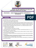 0810.007 Professor - Anos Finais Do Ensino Fundamental - Geografia NS DM POS-PRELO