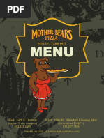 Mother Bears Menu October 2023