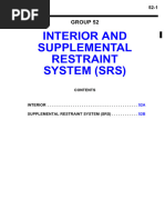 Interior and Supplemental Restraint System (SRS) : Group 52