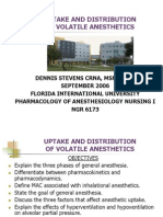 Uptake and Distribution of Volatile Anesthetics