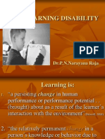 Learning Disability by Dr. P.N.Narayana Raja