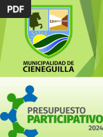 Primer Taller de Capacitacion 1. Normativa Presupuesto Participativo PP 2024 Cieneguilla