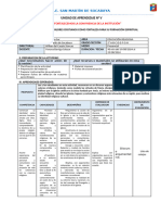 Sesión de Aprendizaje 03 para QUINTO de La V Unidad