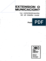 Paulo Freire Extensión o Comunicacion