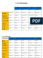 HORARIOS