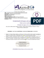 Contaminación Del Agua y Aire Por Agentes Químicos: 10.26820/recimundo/4. (4) .Octubre.2020.79-93