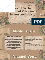 Mental Verbs Personal Voice and Impersonal Voice