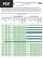 Metric Bolt Dimensions