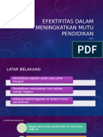 Efektifitas Dalam Meningkatkan Mutu Pendidikan