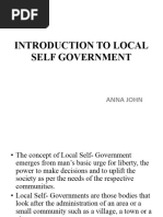 Introduction To Local Self Government