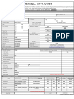 Personal Data Sheet CS Form No. 212 Revised 2017