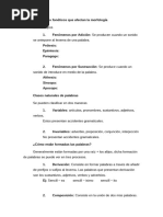 Fenómenos Fonéticos Que Afectan La Morfología