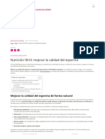 Mejorar La Calidad Del Esperma - Nutrición Fértil para Hombres