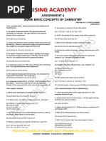 ASSIGNMENT-1 CH 1 Chemistry