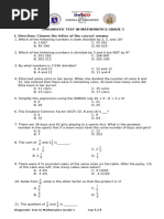 2022 2023 Mathematics 5 Diagnostic Test