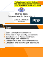 Assessment in Learning II PPT 2 (Principles of High Quality Assessment)