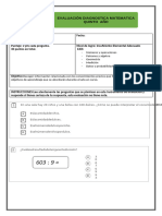 Evaluacion Diagnostica Cuarto