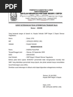 Surat Keterangan Tidak Diterbitkan Transkip Nilai