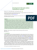 Green Official Development Aid and Carbon Emissions Do Institutions Matter