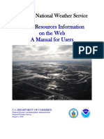 Water Resources Web Products Manual