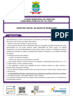 0823.003 CE Auditor Fiscal Da Receita Municipal NS DM POS-PRELO