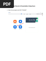 How To Record A Presentation Using Zoom