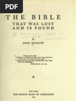 John Bigelow The BIBLE That Was LOST and Is FOUND New York 1912