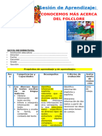 4° Sesión Día 3 Com Conocemos Más Acerca Del Folclore