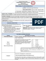 Instructional Plan in English 10: August 12, 2024 - August 16, 2024