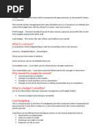 Lecture 9 Budgeting