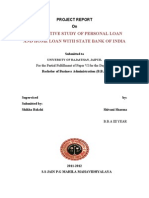 Comparative Study of Personal Loan and Home Loan With State Bank of India