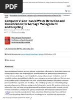 Computer Vision-Based Waste Detection and Classification For Garbage Management and Recycling - SpringerLink