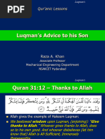 Luqman's Advice To His Son